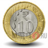 10 рупий 2019 года (новый тип) - Индия - "°" - Noida