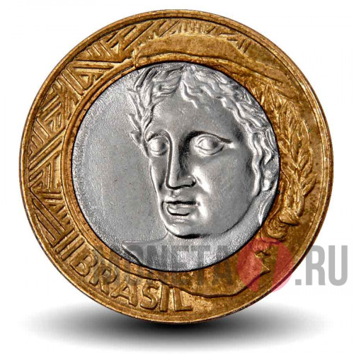 1 реал 2009 года - Бразилия - Скульптура Республики - XF