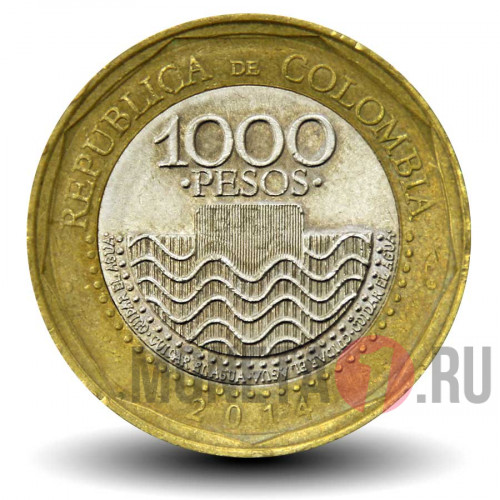 1000 песо 2014 года - Колумбия - из оборота