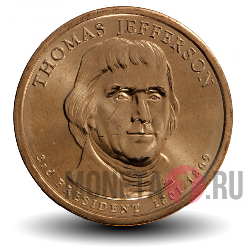 1 Dollar - 3-ий президент США - Томас Джефферсон - D