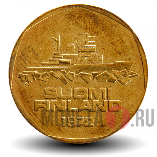 5 марок 1972 года - Финляндия - Ледокол Varma
