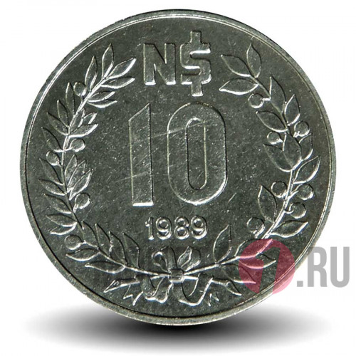 10 новых песо 1989 года - Уругвай