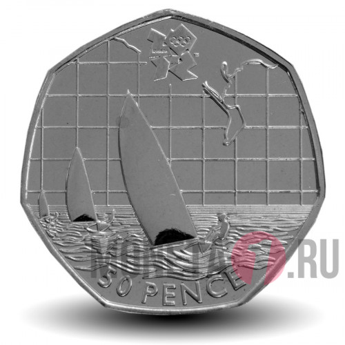 50 пенсов - Лондон 2012 - Парусный спорт - Великобритания