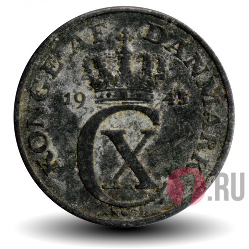 1 ore 1945 года - Дания - Кристиан X