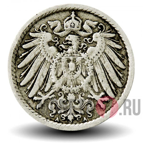 5 пфеннигов 1906 года - Германская Империя - Вильгельм II - A