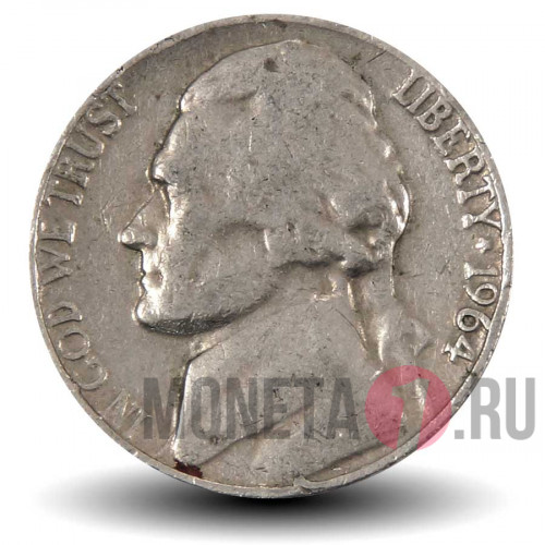 5 центов 1964 года - Усадьба Монтичелло (Monticello) - США