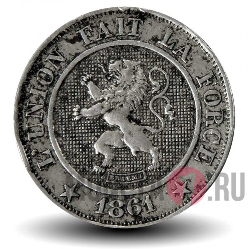 10 сантимов 1861 года - Бельгия - Леопольд I
