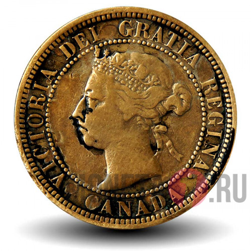 1 цент 1890 года - H - Канада - Victoria (следы лака)
