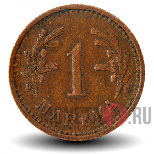 1 марка 1943 года - Финляндия - Медная