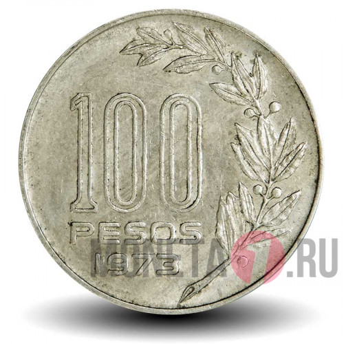 100 песо 1973 год - Уругвай