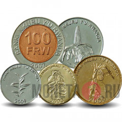 Набор монет Руанды 2007 - 2011 гг