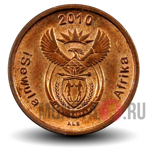 5 центов 2010 года - ЮАР - Синий журавль