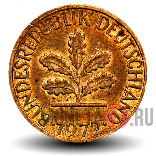 1 пфенниг 1972 года - ФРГ - J