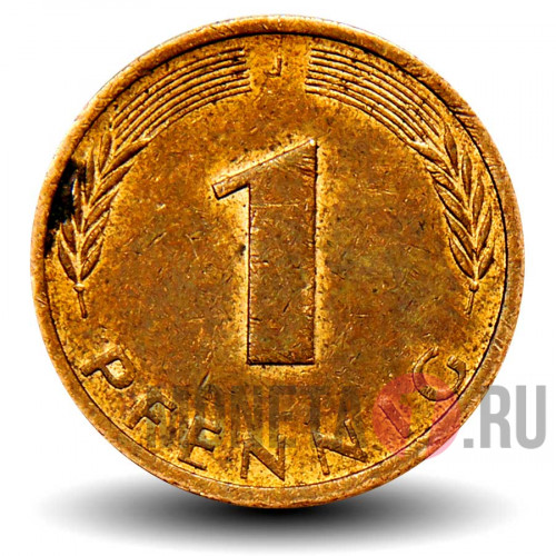 1 пфенниг 1972 года - ФРГ - J