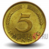 5 пфеннигов 1995 года - ФРГ - J