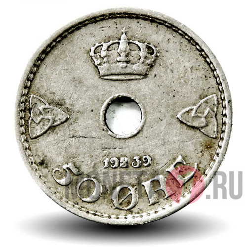 50 эре 1939 года - Норвегия - Хокон VII