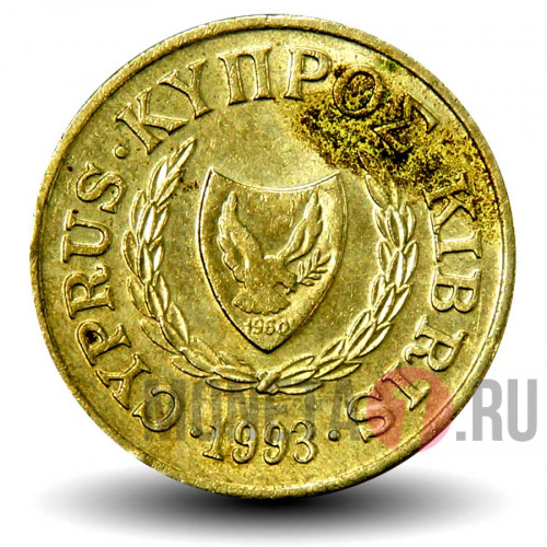 2 цента 1993 года - Кипр - Две козы