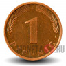 1 пфенниг 1974 года - ФРГ - J