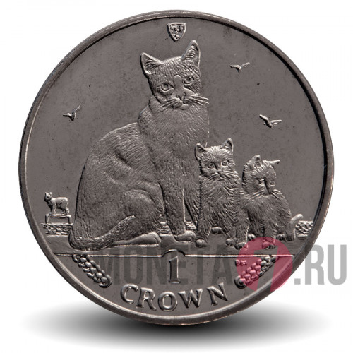 1 крона 2014 года - Кошки Сноу-шу - Остров Мэн