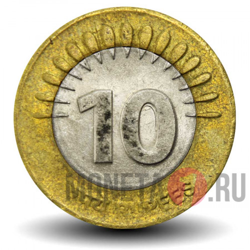 10 рупий 2009 года - Индия - без отметки мондвора