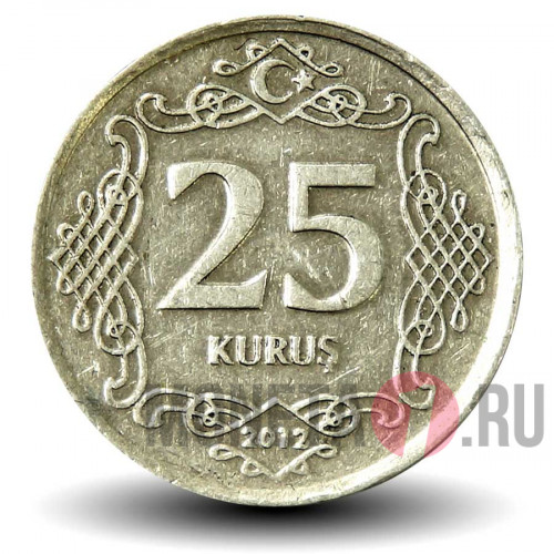 25 курушей 2012 года - Турция - Мустафа Кемаль Ататюрк