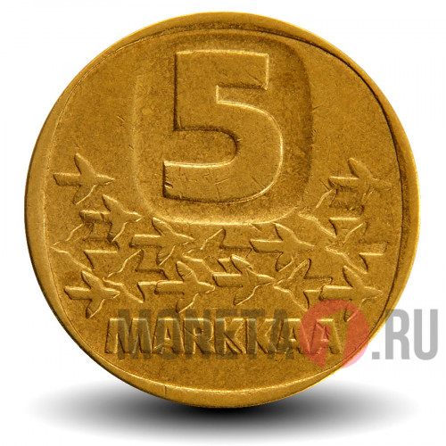 5 марок 1986 года - Финляндия - Ледокол Урхо