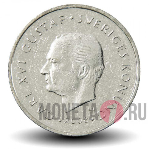 1 крона 2008 года - Швеция - Карл XVI Густав