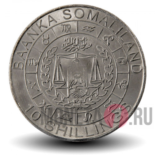 Набор монет Сомалиленда 2012 года - Знаки Зодика