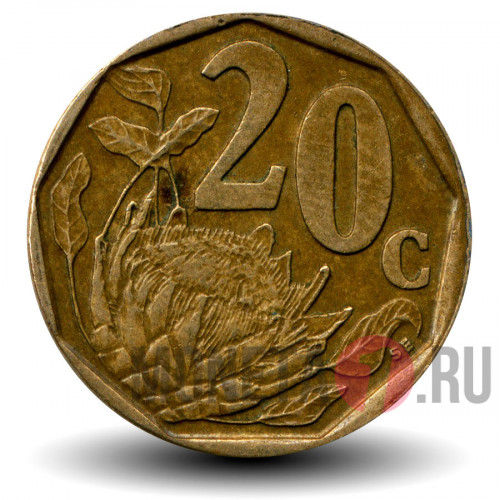 20 центов 1996 года - ЮАР - Королевская Протея