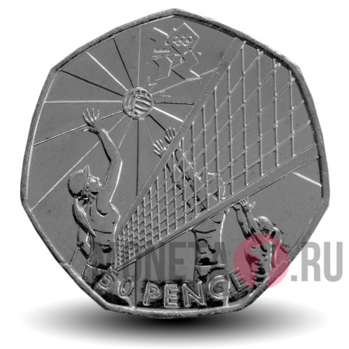 50 пенсов - Лондон 2012 - Волейбол - Великобритания