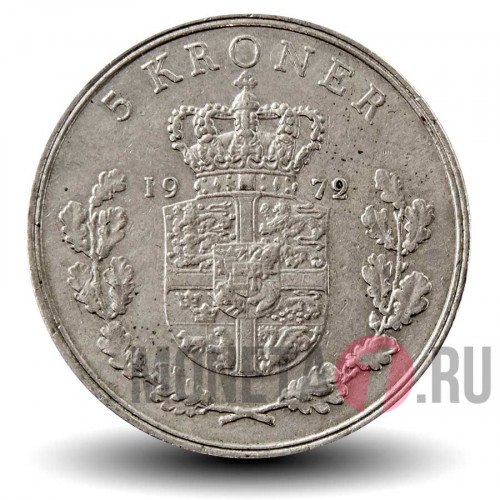 5 крон 1972 года - Фредерик IX - Дания