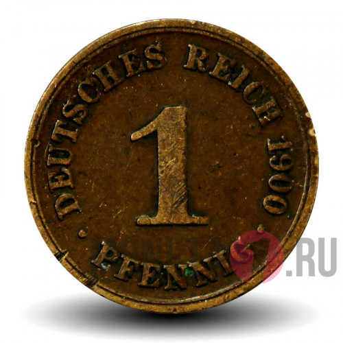 1 пфенниг 1900 года - Германская Империя - Вильгельм II - A