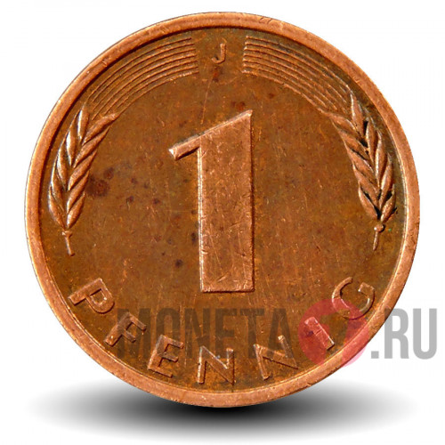 1 пфенниг 1980 года - ФРГ - J