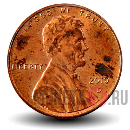 1 цент 2010 года - США - D