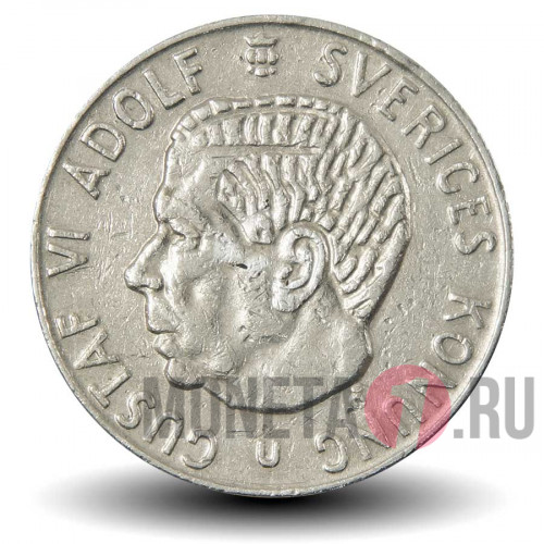 1 крона 1973 года - Швеция - Густав VI Адольф