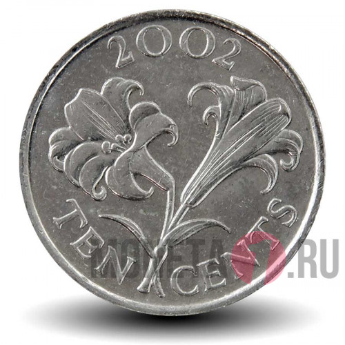 10 центов 2003 года - Бермуды - Бермудские лилии