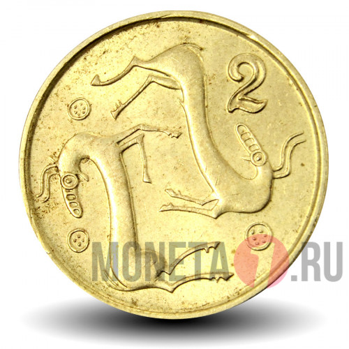2 цента 1996 года - Кипр - Две козы
