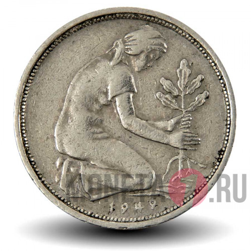 50 пфеннигов 1949 года - ФРГ - D