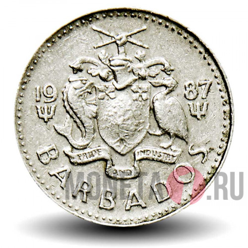 10 центов 1987 года - Барбадос - Морская ласточка