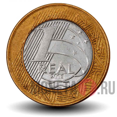 1 реал 2005 года - Бразилия - Скульптура Республики