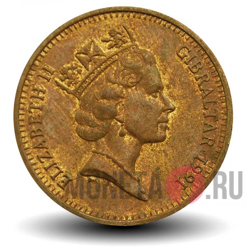 2 пенса 1991 года - AB - Гибралтар - Маяк