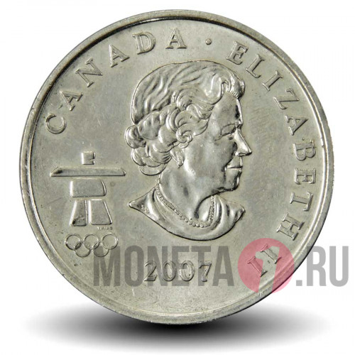25 центов 2007 года - Горные лыжи - Олимпиада в Ванкувере - Канада