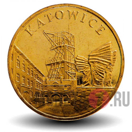 2 злотых 2010 года - Город Катовице - Польша