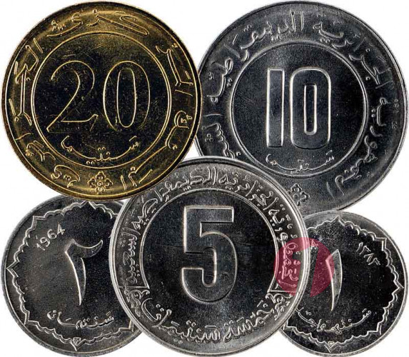 Набор монет Алжира 1964-1987 гг