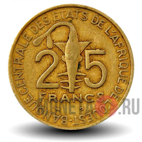 25 франков КФА BCEAO 2002 года - FAO - Западно-Африканские штаты