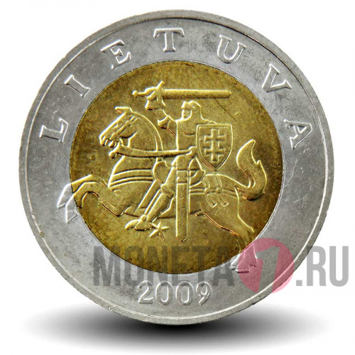 5 литов 2009 года - Литва - Рыцарь