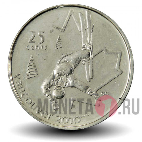 25 центов 2008 года - Фристайл - Олимпиада в Ванкувере - Канада