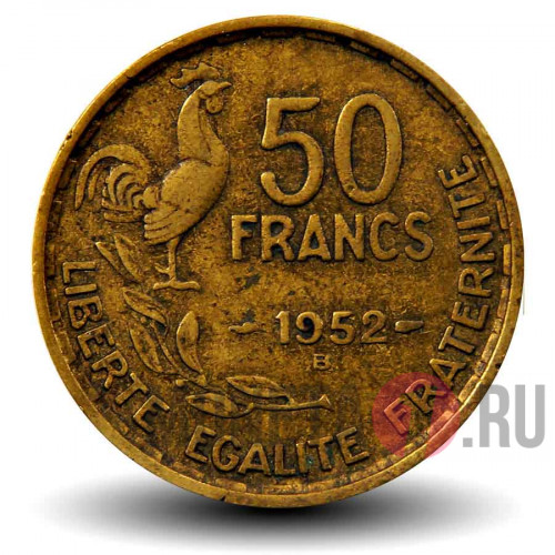 50 франков 1952 года - Франция - B