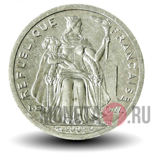 1 франк 2002 года - Новая Каледония - Птица Кагу
