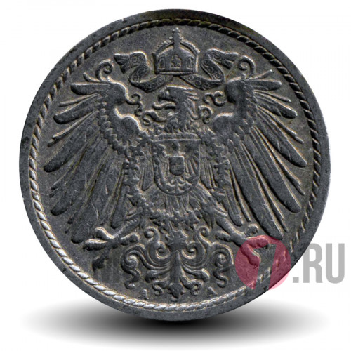 5 пфеннигов 1911 года - Германская Империя - Вильгельм II - A